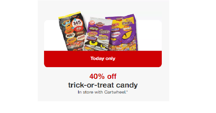 HOT! Target: Take 40% off Trick-or-Treat Bagged Candy! Today, Sept. 24th Only!
