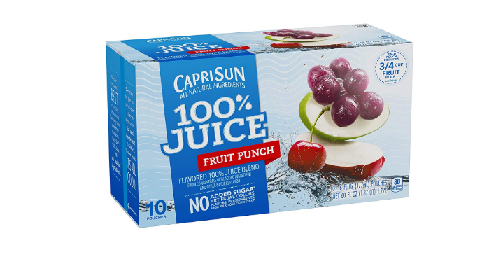 Capri Sun 100% Fruit Punch Juice (Pack of 4) Only $6.94 Shipped! That’s Only $1.74 Each!