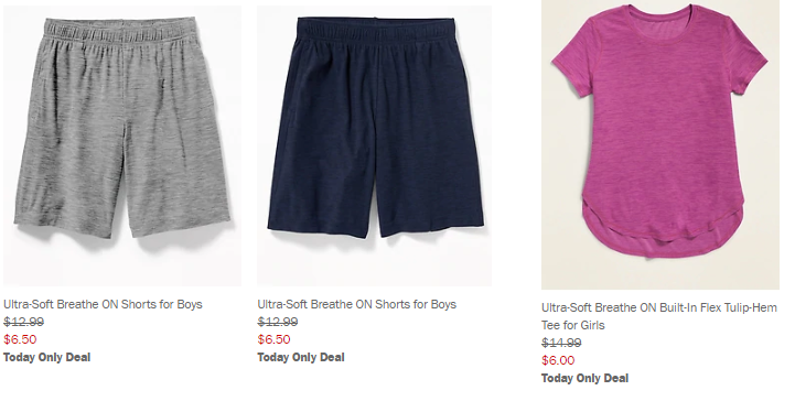 Old Navy: Take 50% off Athletic Clothing for the Whole Family! Today Only!