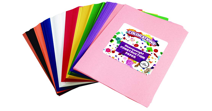 Construction Paper Pack (10 Assorted Colors) 600 Sheets Only $15.95!