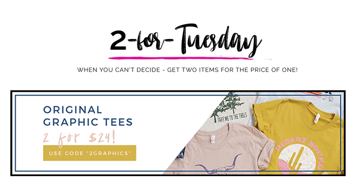 Cents of Style 2 For Tuesday – CUTE Graphic Tees – 2 For $24! FREE SHIPPING!