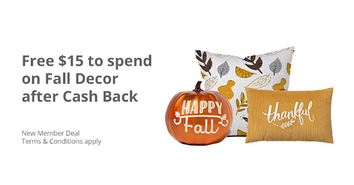 LAST DAY! Awesome Freebie! Get a FREE $15 of Fall Decor from Target and TopCashBack!