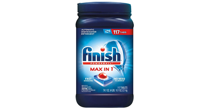Max in 1 Powerball, 117ct, Wrapper Free Dishwasher Detergent Tablets – Just $17.10!