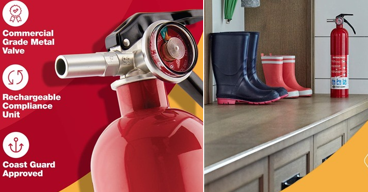 First Alert HOME1 Rechargeable Standard Home Fire Extinguisher (2-Pack) Only $36.99! (Reg. $60)