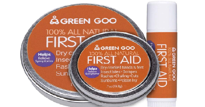 Green Goo Natural Skin Care for Cracked Hands and Feet,Blisters and more, First Aid Stick Only $2.67! Great Reviews!