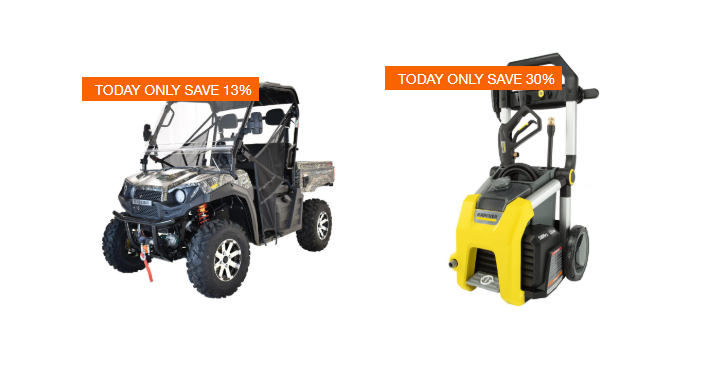 Home Depot: Save Up to 40% off Select Outdoor Power and Utility Vehicles! Today Only!