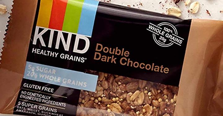 KIND Healthy Grains Granola Bars, Double Dark Chocolate, Gluten Free, 40 Count – Only $23.48!