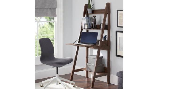 Mainstays Contemporary 3-Shelf Ladder Desk Only $30! (Reg. $59)
