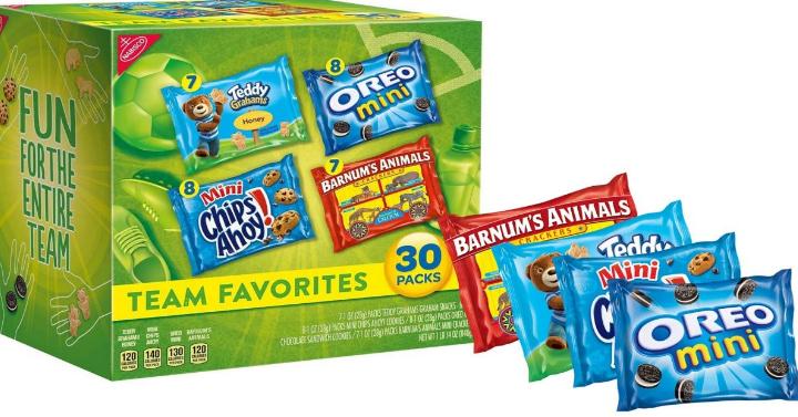 Nabisco Team Favorites Mix Variety Pack with Cookies & Crackers, 30 Count Box – Only $6.00!