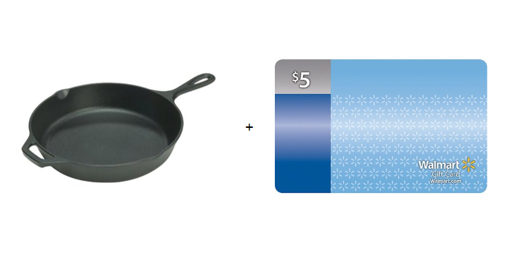 Lodge Pre-Seasoned 10.25 Inch Cast Iron Skillet + $5 Walmart Gift Card Only $14.97!