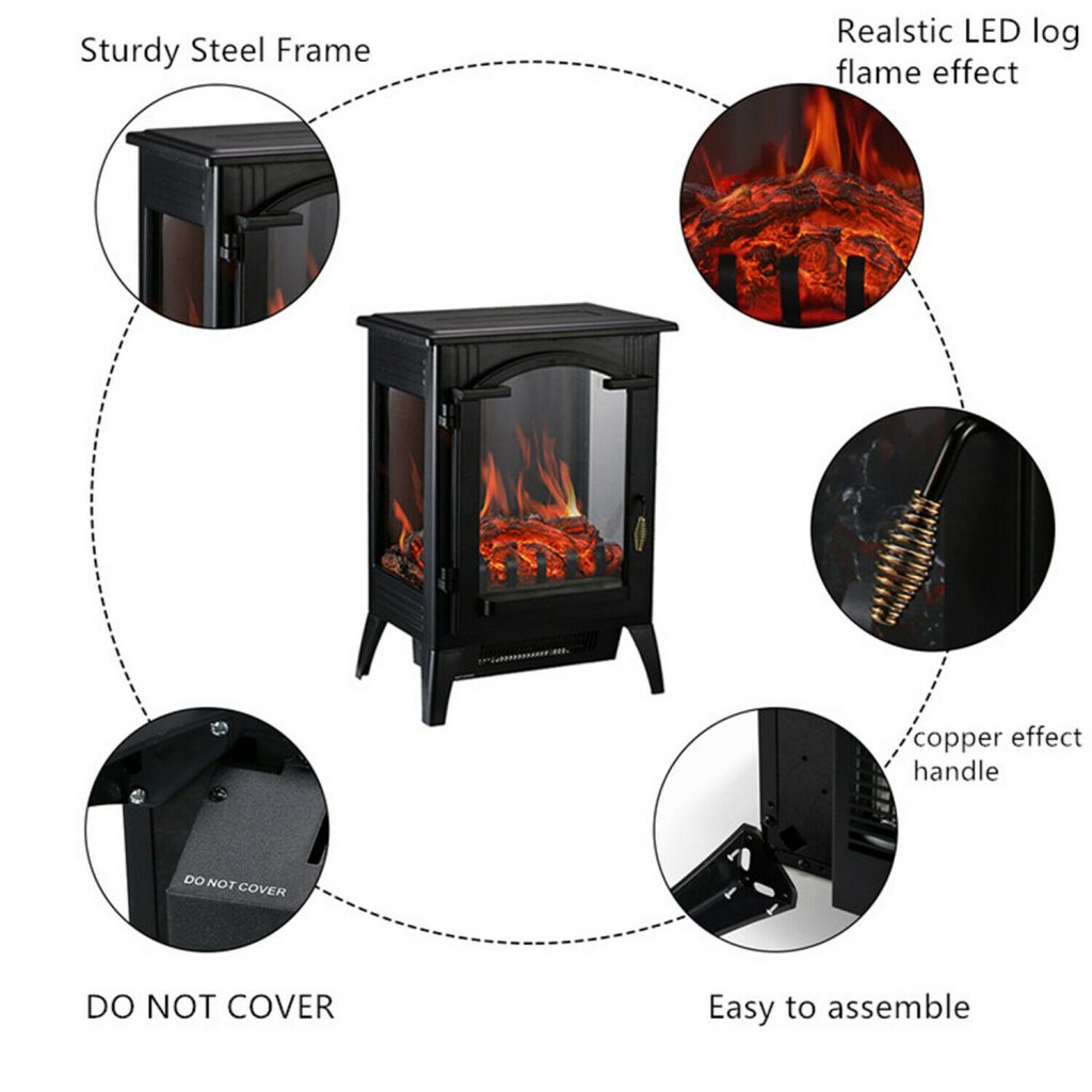 Freestanding Electric Fireplace Only $55.99!
