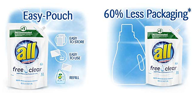 all Free Clear Liquid Laundry Detergent Easy-Pouch, 3-ct Only $10.62!