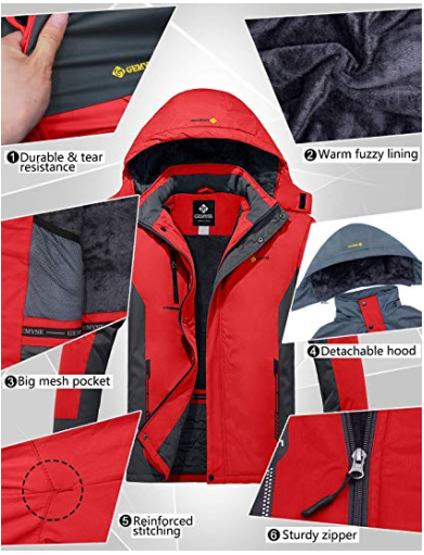 GEMYSE Men’s Waterproof Mountain Ski Jacket Only $37.79!