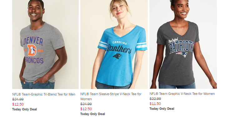 Old Navy: Take 50% off Sports Fan Apparel for the Whole Family! Today Only!