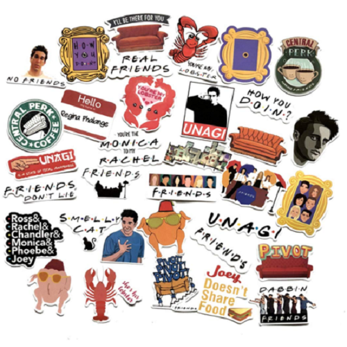Friends Themed Decal Stickers – 34 count Only $1.34 Shipped!!