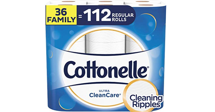 Cottonelle Ultra CleanCare Toilet Paper 36 Family Rolls (112 Regular Rolls) Only $15.18 Shipped!