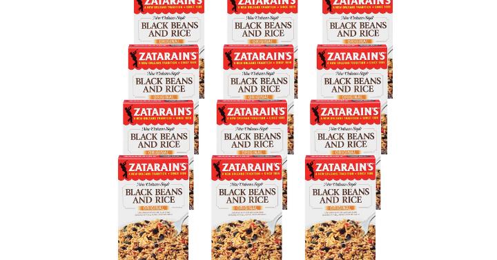 Zatarain’s Zatarain’s Black Beans & Rice Rice Dinner Mix (Pack of 12) – Only $11.86!