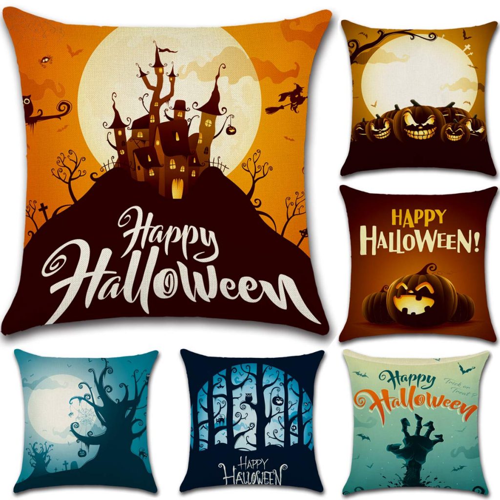 Pack of 6 Halloween Pillow Covers Only $11.99!
