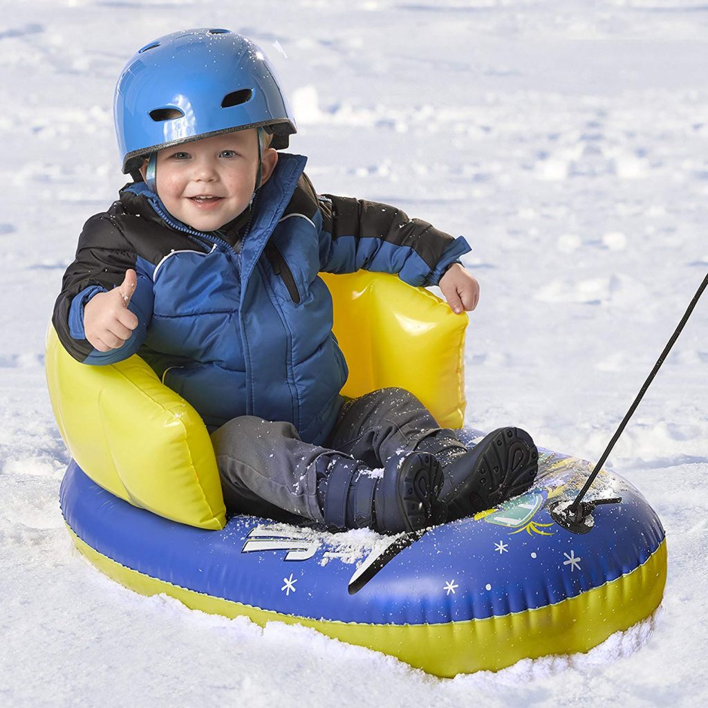 Pipeline Sno Inflatable Kids Snow Tube with High Back Seat Only $5.55!