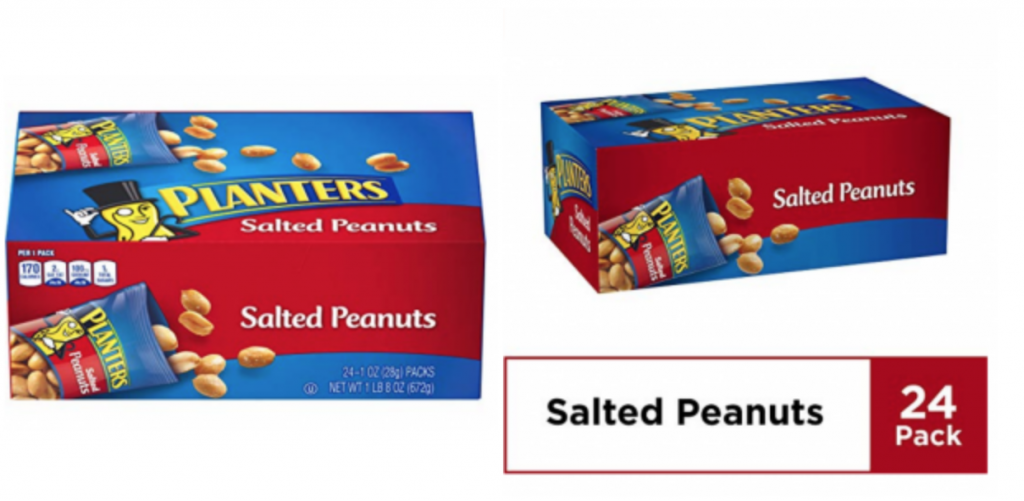 Planters Salted Peanuts, 24-Count 2-Pack Just $7.11 Shipped!