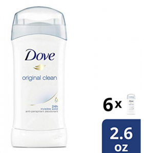 Dove Antiperspirant Deodorant Original Clean 2.6 Ounce (Pack of 6) Just $11.