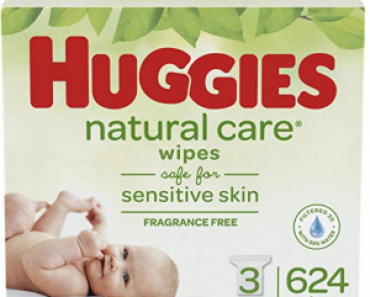 HUGGIES Natural Care Unscented Baby Wipes, Sensitive, 3 Refill Packs (624 Total Wipes) Just $11.58 Shipped!