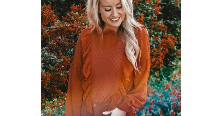 Romantic Ruffle Blouse – Only $21.99!