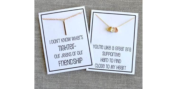 Hilarious Necklace & Card – Only $4.99!