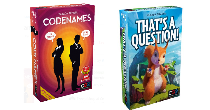 HOT! Codenames Board Game + That’s a Question! Game Only $9.99 (Reg $19.99)