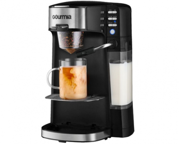 Gourmia Single Serve K-Cup Pod Coffee Maker with Built-In Frother – Just $49.99!