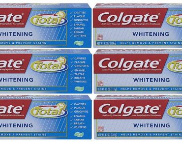 Colgate Total Whitening Gel Toothpaste, 4.2 Ounce (Pack of 6) – Only $9.68!