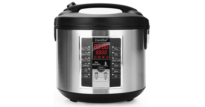 COMFEE 5.2Qt Rice Cooker, Slow Cooker, Steamer, Stewpot, Sauté All in One – Just $29.99!