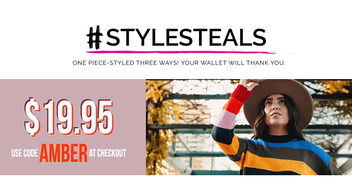Style Steals at Cents of Style! CUTE Fall Striped Sweater – Just $19.95! FREE SHIPPING!