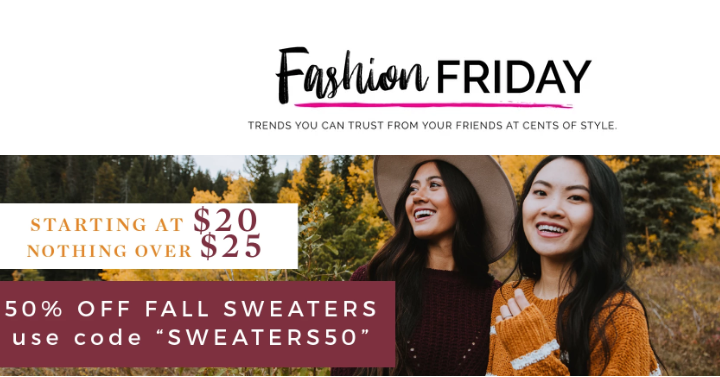 Still Available at Cents of Style! Fall Sweaters – 50% Off! Plus FREE shipping!