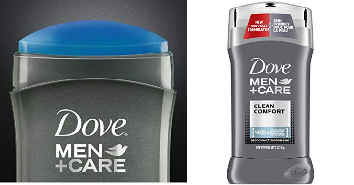Dove Men+Care Deodorant Stick, Clean Comfort 3.0 oz, Pack of 2 Only $5 Shipped!