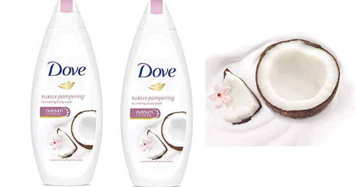 Dove Purely Pampering Coconut Milk with Jasmine Petals Body Wash 22 Fl Oz (4 Count) Only $12.24 Shipped!