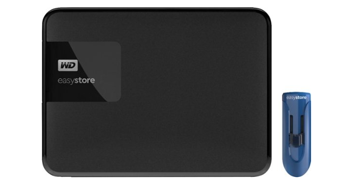 WD Easystore 4TB External USB 3.0 Portable Hard Drive with 32GB Easystore USB Flash Drive – $89.99!