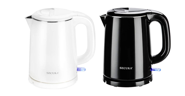 Stainless Steel Double Wall Electric Kettle w/Auto Shut-Off – Just $20.29!