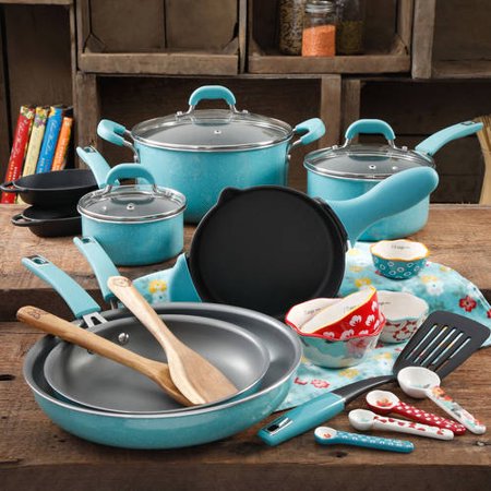 The Pioneer Woman Vintage Speckle 24 Piece Cookware Combo Set—$99.00!