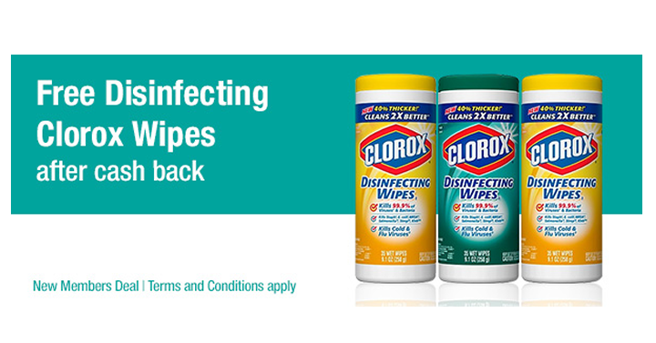 LAST DAY! Awesome Freebie! Get a FREE 3-Pack of Clorox Wipes from TopCashBack!