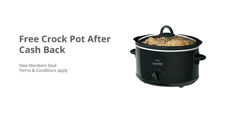 LAST DAY! Awesome Freebie! Get a FREE Crock Pot from WalMart and TopCashBack!
