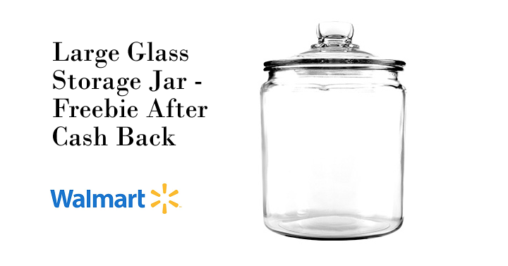 LAST DAY! Awesome Freebie! Get a FREE Large Glass Storage Jar from WalMart and TopCashBack!
