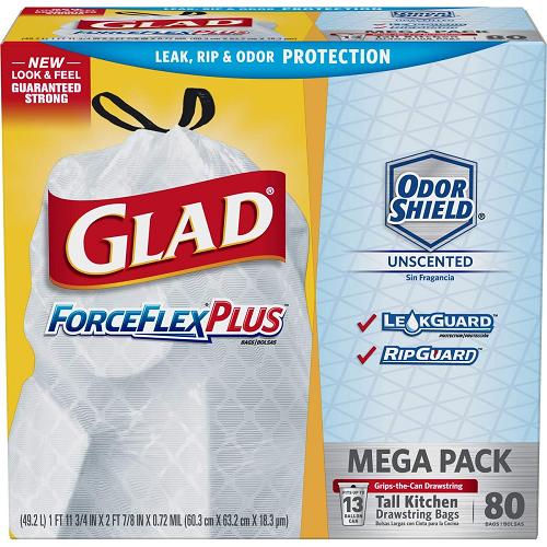 Glad Tall Kitchen Drawstring Trash Bags (80 Count) Only $7.40 Shipped!