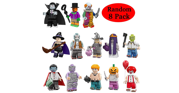 8 Pack Mini Halloween Building Blocks Mini Figures – Just $11.99!