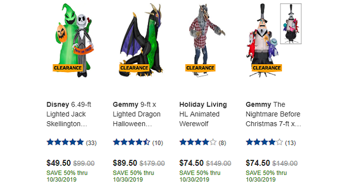 Lowe’s: Halloween Inflatables Now 50% Off!