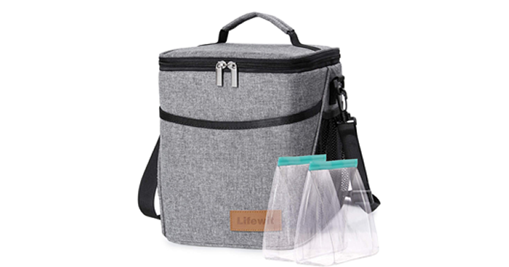 Insulated Large Leakproof Lunch Bag w/ Food Bags – Just $9.85!