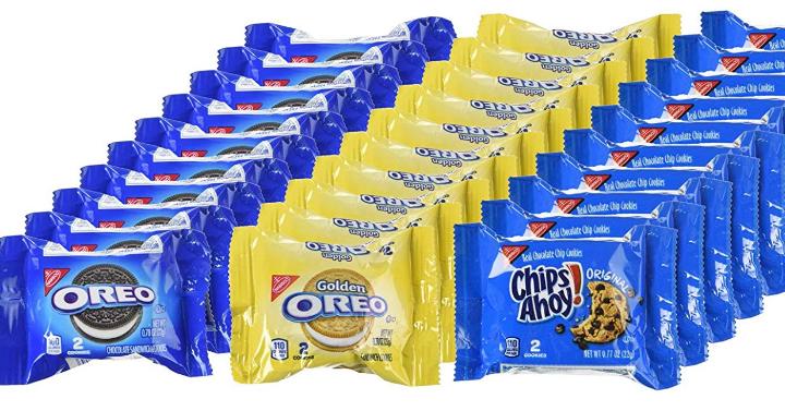 Nabisco Cookies Sweet Treats Variety Pack Cookies with Oreo, Chips Ahoy, & Golden Oreo (30 Snack Pack) – Only $6!