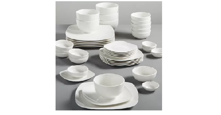 Gibson White Elements Hampton Square 42-Piece Set, Service for 6 Only $37.99! (Reg. $120)