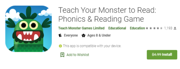 Free Teach Your Monster to Read App!