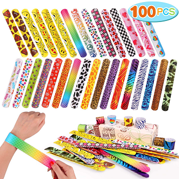 Slap Bracelets 100 Piece Only $14.95! Perfect To Hand Out This Halloween!